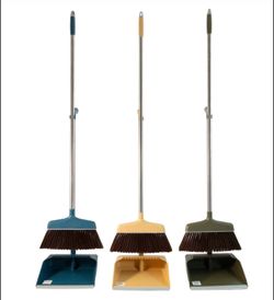Aluminum Handle Large Broom Set and Dustpan