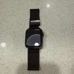 Apple Watch Series 6, 44mm, Stainless Steel Graphite with Milanese Loop. Condition: excellent, no cracks, no deep scratches. Used carefully. Battery h