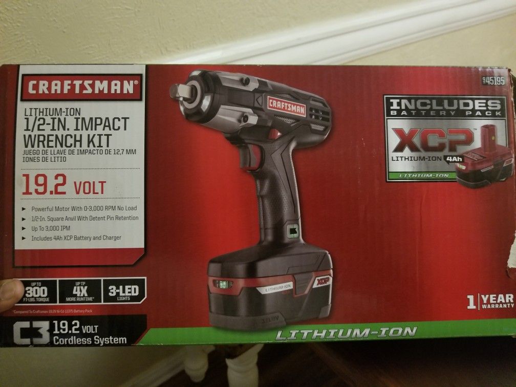 Craftsman C3 impact wrench combo 1/2 and 3/8 19.2V