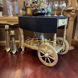 Very Gorgeous Antique Bar Cart Only