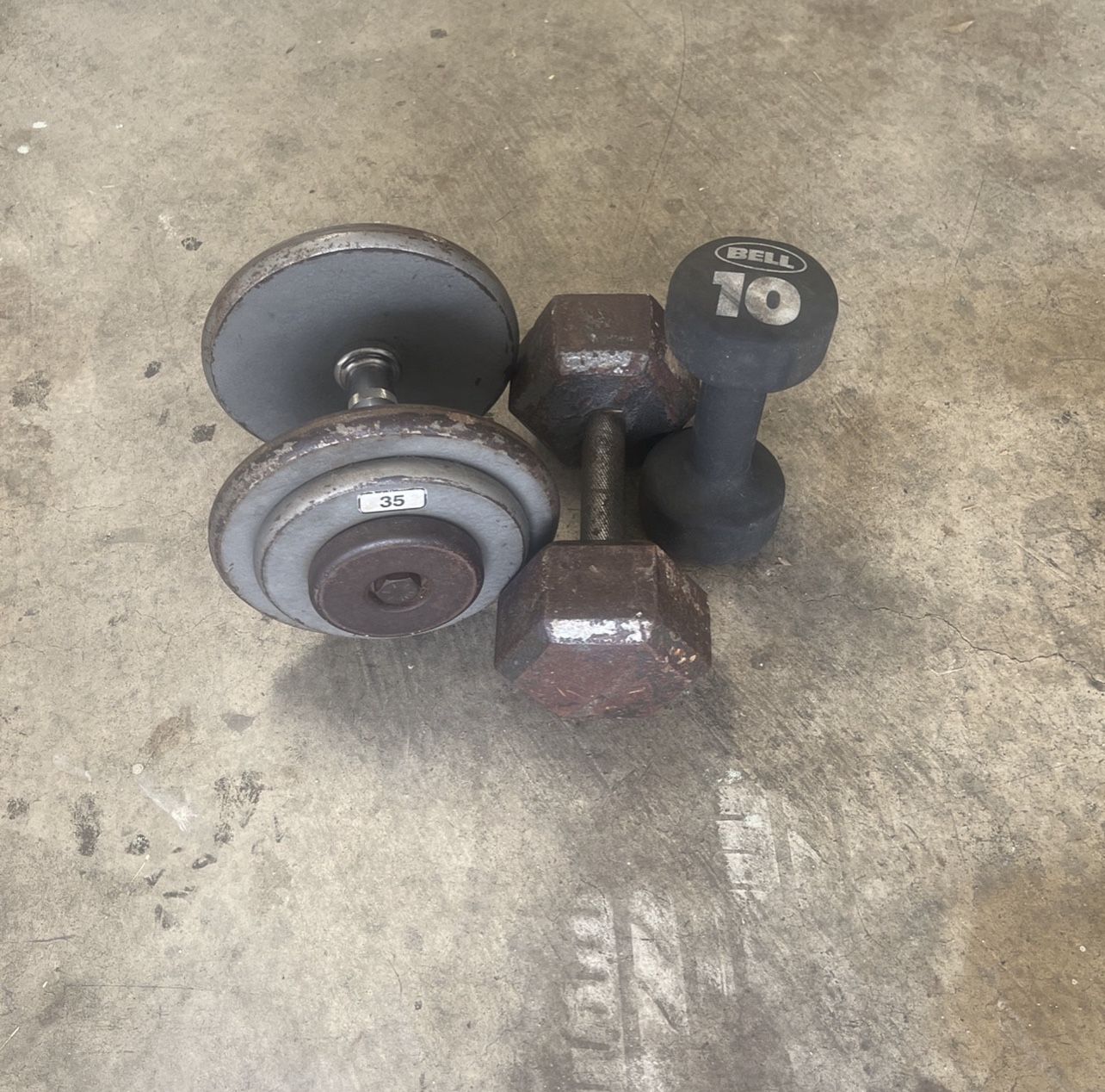 Mixed Dumbbell Weights