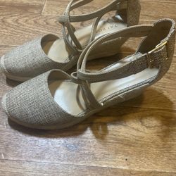 Talbots Tweed Wedge Heels Size 8