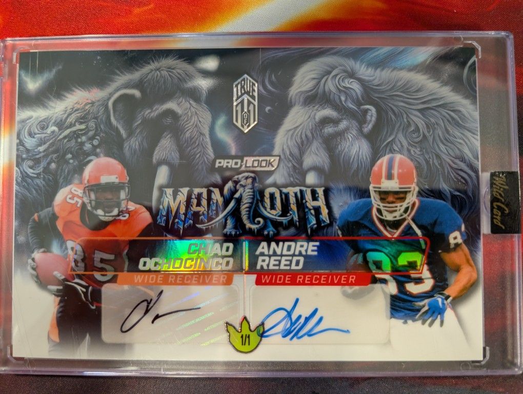 Wild Card Mammoth Chad Ochocinco/Andre Reed True 1/1 Dual Auto