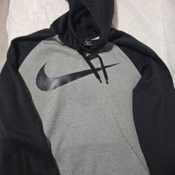 Nike Dri-FIT Hoodie Black Gray Pullover Men’s L