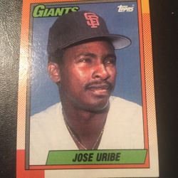 1990 Jose Uribe # 472 San Francisco Giants S