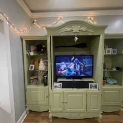 Green Hutch/ Entertainment Center 