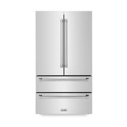 ZLINE 36 in. 22.5 cu. ft. Counter-Depth French Door Refrigerator with Ice Maker in Fingerprint-Resistant Stainless Steel (RFM-36)