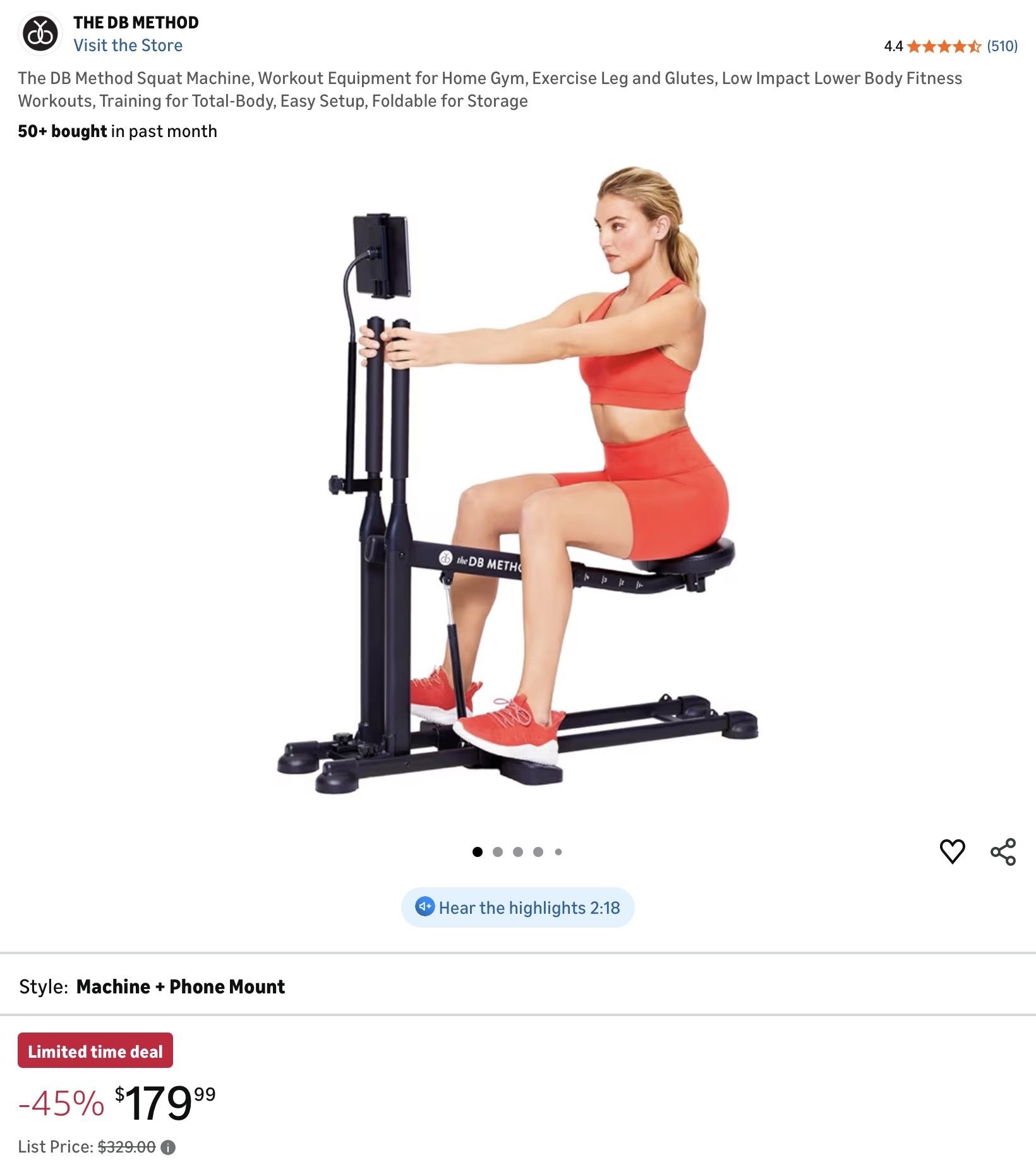 The DB Method Squat Machine $80