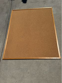 Large 4' x 5' Cork Bulletin Board w/Solid Oak Frame – Teacher, Classroom, Home Office, Homeschool