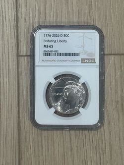 WOW 🤩 UNCIRCULATED ENDURING LIBERTY 2026 HALF DOLLAR MS65 NGS GRADED COIN  🔥