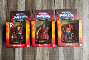 Masters of the Universe Cartoon Collection Beast Man, Ram Man and Clawful