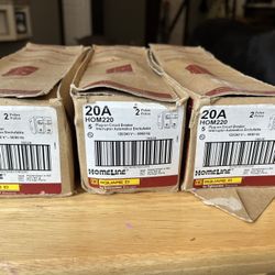 Homeline Sqaure D 20a 2 Pole Breakers