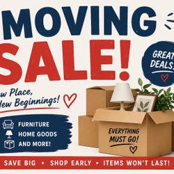 Moving Sale – Everything Must Go! Kirkland