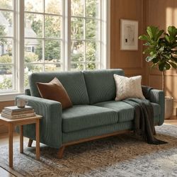 *Brand New* 68" Corduroy Loveseat, Green