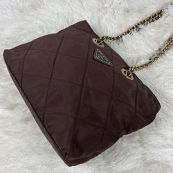 𝐏𝐑𝐀𝐃𝐀  Nylon Shoulder Bag Auth Brown Medium Women