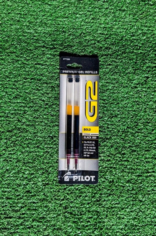 Pilot G2 Premium Gel Refills Black Ink 1.0mm Bold Point 2pk NIP #77289