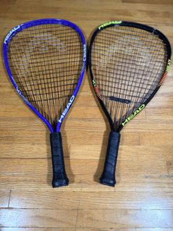 Lot of 2 HEAD Racquetball Racquets Crush CPS Purple & Black Green Red