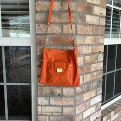 Genuine Orange Leather Pocketbook 