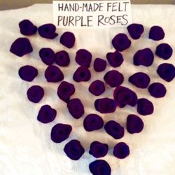 Purple Felt Roses