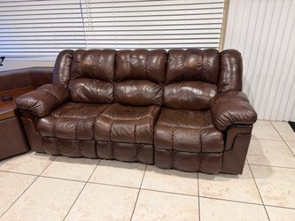Leather Sofa and Loveseat