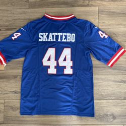 Men’s New York Giants Cam Skattebo Blue Stitched Jersey, S To 3Xl 