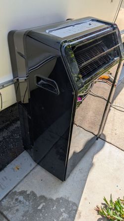 Cool AC unit portable air conditioner machine black with exhaust tube works well air conditioning