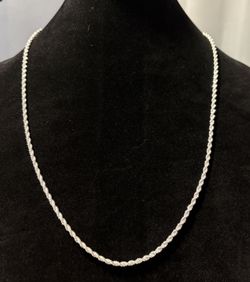 26" STERLING SILVER ROPE CHAIN-2 AVAILABLE