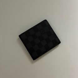 Men’s Black Checkered Bifold Designer Wallet
