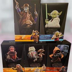 (LOT OF 5) ASSORTED STAR WARS HOT TOYS *EMPTY BOXES ONLY*  "READ DESCRIPTION"