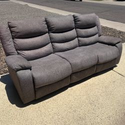 Granada Grey Sofa Couch Recliner Set 2 Pieces 