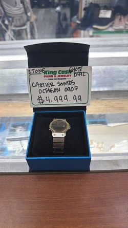 Two Tone Cartier Santos Octagon 0907 Ghost Dial