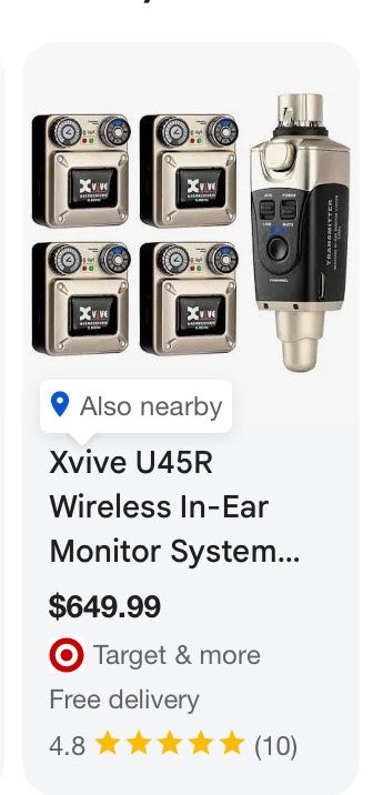 XVive In-Ear Monitor Wireless System