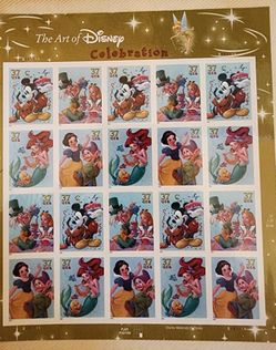 The Art Of Disneyland Celebration Collectable collection vintage United States  Stamps