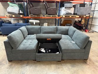 Modular Sectional 6-piece with Storage Ottoman