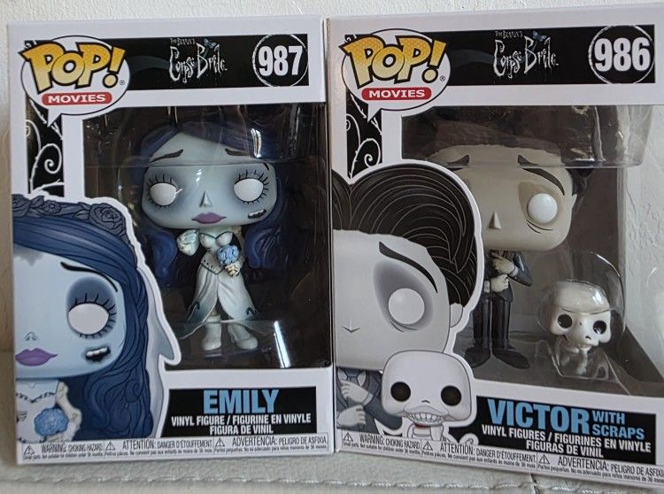 Funko Pop Tim Burton's Corpse Bride Set 
