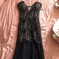 Strapless Lace Maxi/midi Dress 