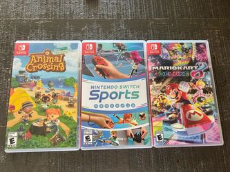 Animal Crossing New horizons Mario Kart 8 Deluxe Nintendo switch sports Nintendo switch