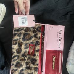Juicy Couture Faux Fur Wristlet And Wallet 