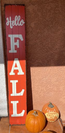Hello Fall & Hey Friends Double-Sided Home Sign🍂