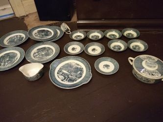 Currier & Ives.....pottery