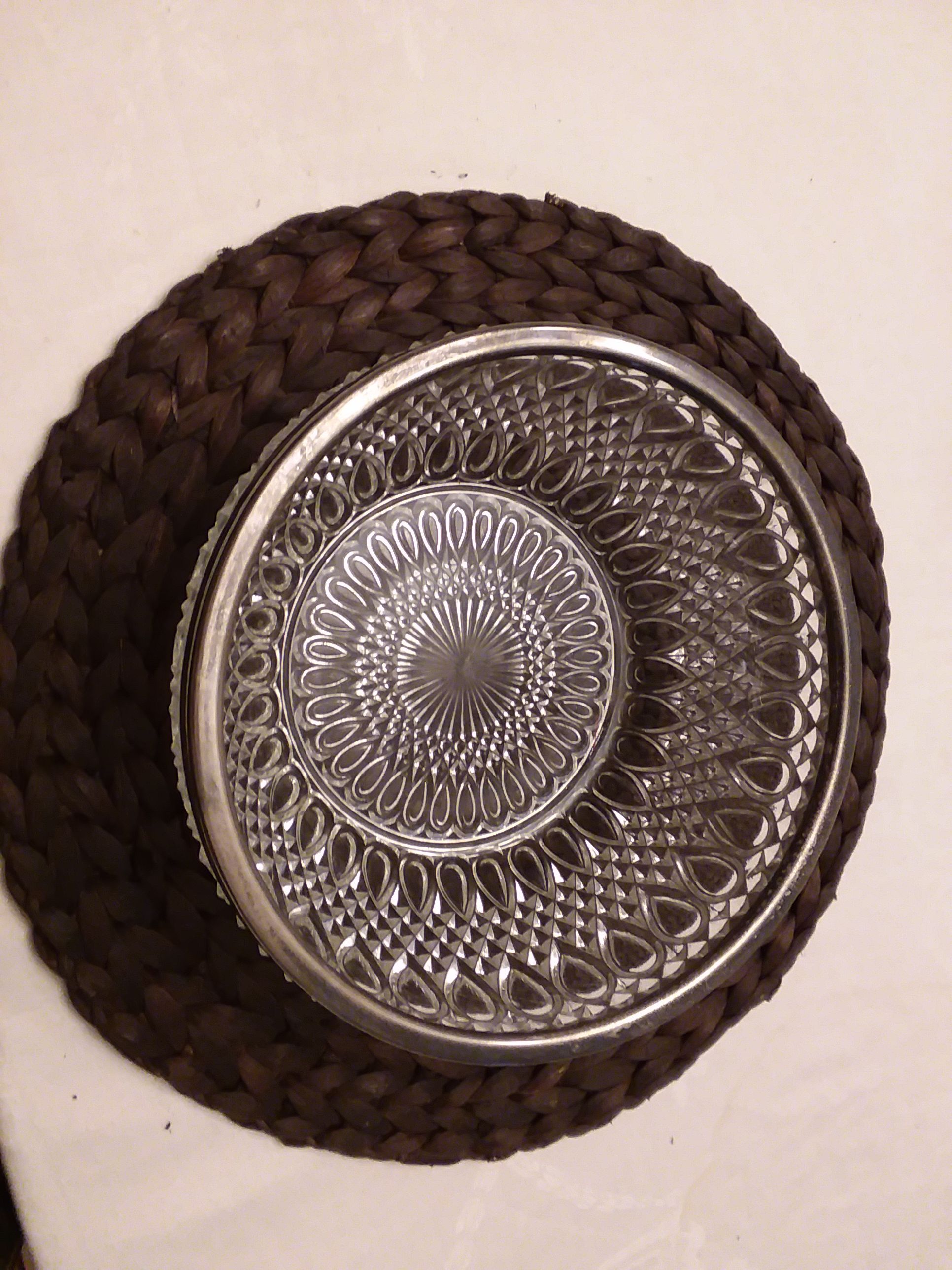 Pewter Crystal Bowl