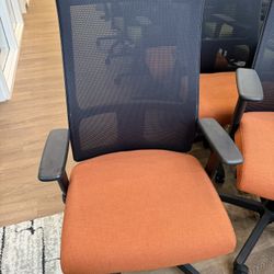 Set Of 4 - Hon Fabric Seat Orange 