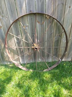 Metal wagon wheel rim used