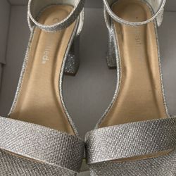 silver heels size 6 1/2