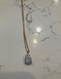 White and Black Marbled Pendant Necklace