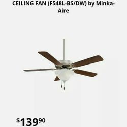 CONTRACTOR UNI-PACK LED - 52" CEILING FAN (F548L-BS/DW) by Minka-Aire