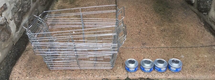 9 Sterno Candle Lamp Wire Chafing Dish Racks plus 4 Sterno Handy Wick Chaffing Fuels