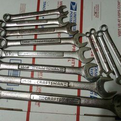 Craftsman USA Combination Wrench Set Excellent Vintage Condition 