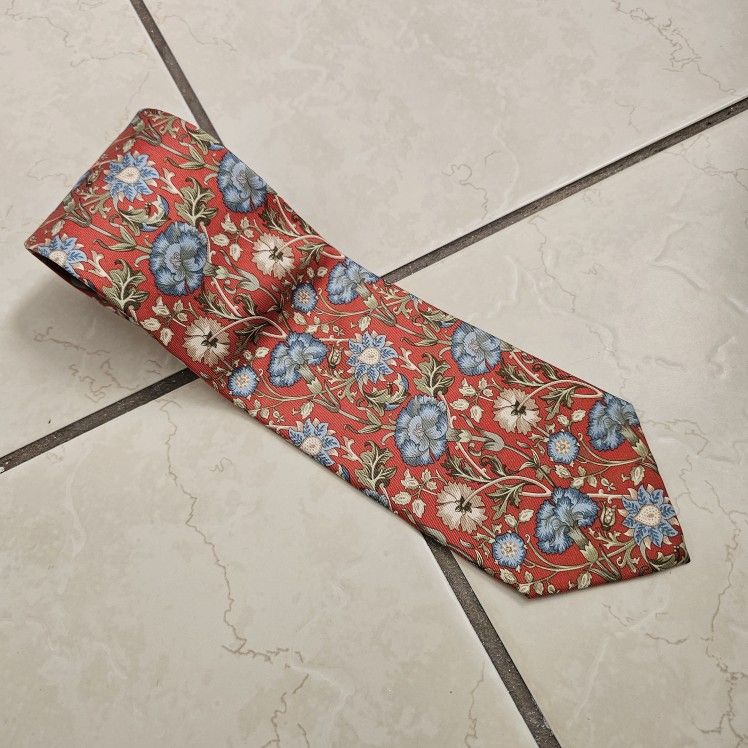 Museum Of Metropolitan Art Floral Tie Men's 100% Silk