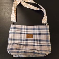 New Stylish Plaid Nylon Tote Bag with Adjustable Strap